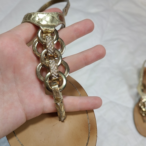 Marc Fisher | Gold Sandals - Picture 9 of 10